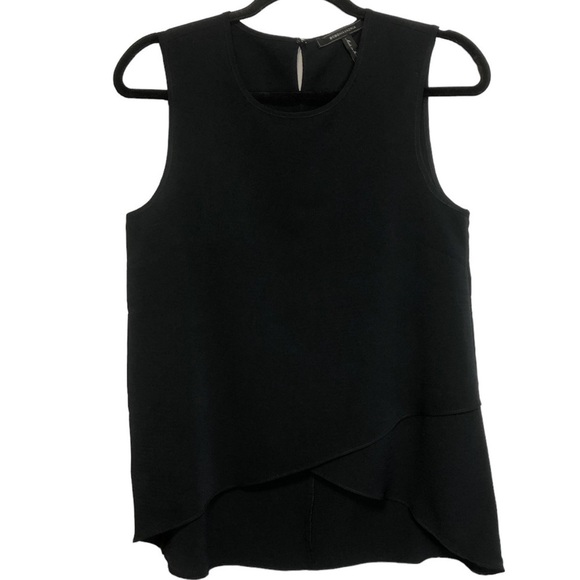 BCBGMaxAzria Sleeveless High Low Crossover Asymmetrical Hem Blouse, size XS - Picture 1 of 10